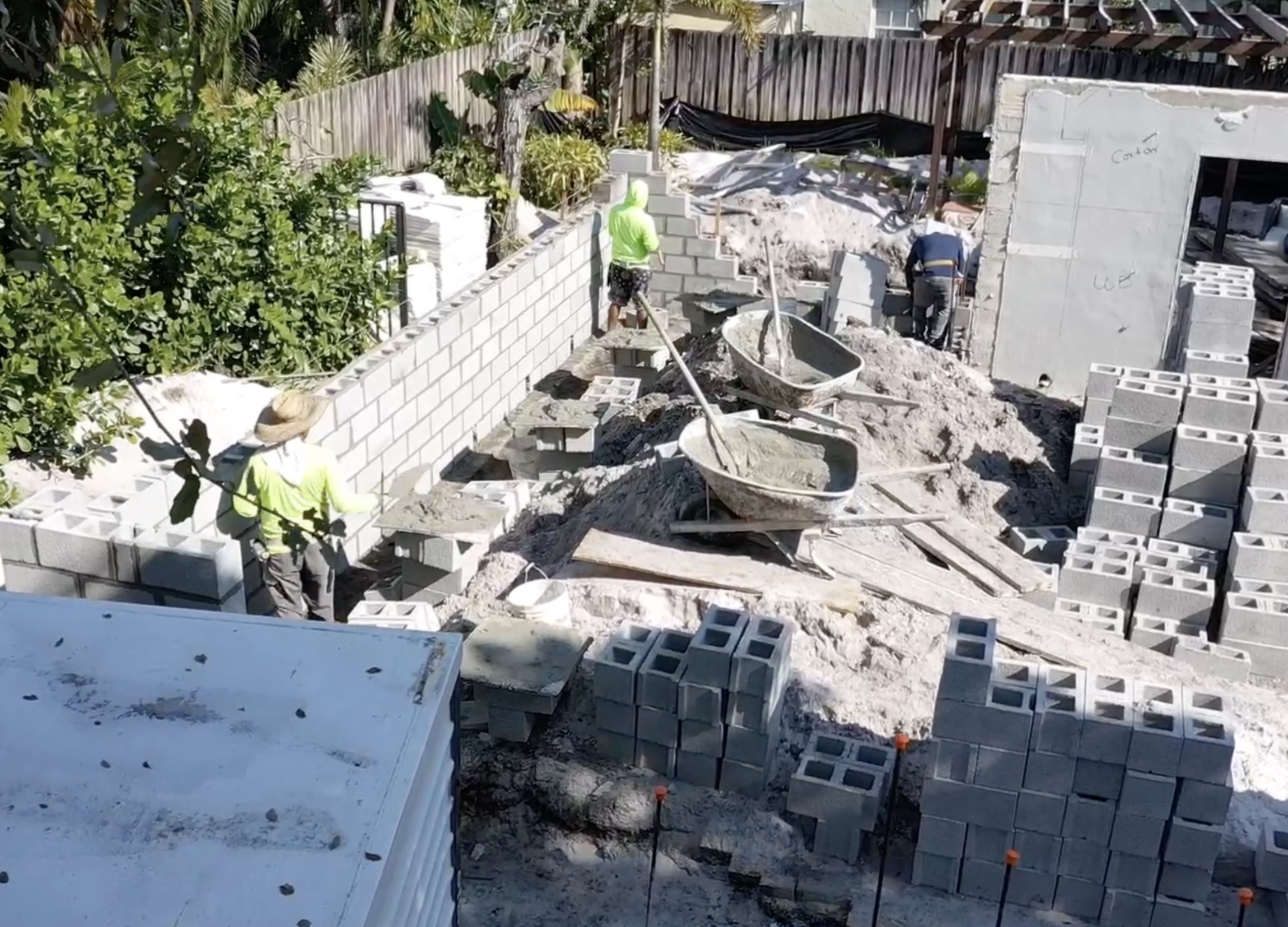 Block Wall Construction